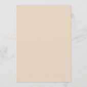 Zand Ornate Bloemrijke Frame Bruiloft Menu (Achterkant)
