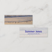 Zand Pipers die ontbijt in de golven snuffelen Mini Visitekaartje (Voorkant / Achterkant)