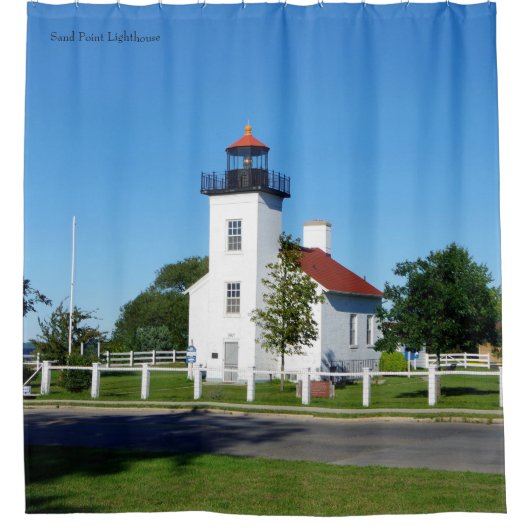 Zand Point Lighthouse douchegordijn (Voorkant)