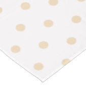 Zand polka stippen wit tafelkleed (Gekanteld)