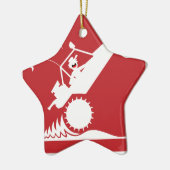 ZAND-RAIL-WIELtekens Keramisch Ornament (Links)