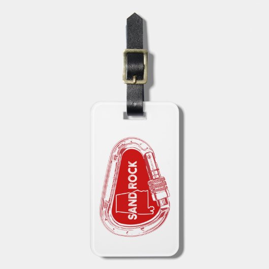 Zand Rock Alabama Rock Climbing Karabiner Bagagelabel (Voorkant verticaal)