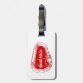 Zand Rock Alabama Rock Climbing Karabiner Bagagelabel (Achterkant verticaal)
