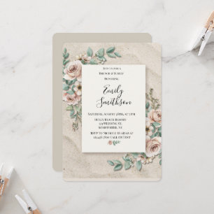 Zand Salie Groene Bloemstuk Brunch & Bubbels Kaart