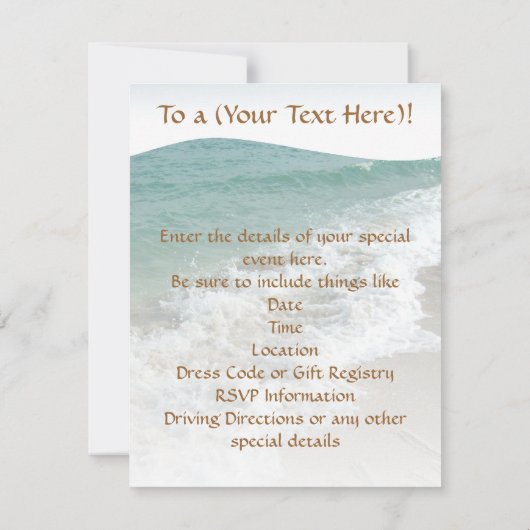 Zand schrijft op de beach, ik hou van jullie uitno kaart (Achterkant)