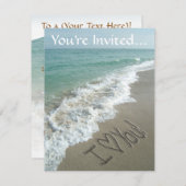 Zand schrijft op de beach, ik hou van jullie uitno kaart (Voorkant / Achterkant)