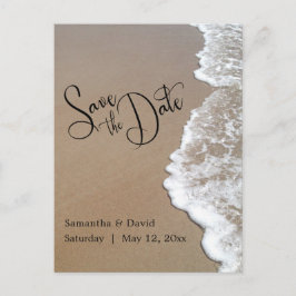 Zand & Schuim Strand Bruiloft Save the Date 2a Aankondigingskaart