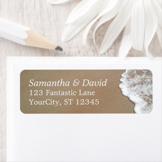 Zand & Schuim Strand Foto Bruiloft 2 Etiket (Insitu)