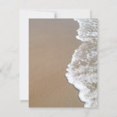 Zand & Schuim Strand Foto & Typografie Bruiloft RS RSVP Kaartje (Achterkant)