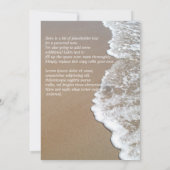 Zand & Schuim Strand Foto Wit Type, Vrijgezellenfe Kaart (Achterkant)