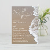 Zand & Schuim Strandfoto, We trouwden in het wit Kaart (Staand voorkant)