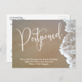 Zand & Schuim Uitgestelde Strand Bruiloft Briefkaart (Voorkant / Achterkant)