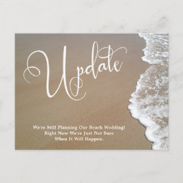 Zand & Schuim Uitgestelde Strand Bruiloft Update Briefkaart