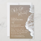 Zand & schuimbalfoto, we hebben gehuwde witte teks kaart (Voorkant)