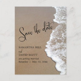 Zand & schuimband Weddenschap Opslaan Datum Aankondigingskaart