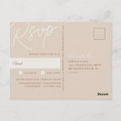 Zand | Script Watermerk Meal Choice RSVP Briefkaart (Achterkant)