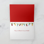 Zand sneeuwman op strand met oceaan feestdagen kaart (Binnen)