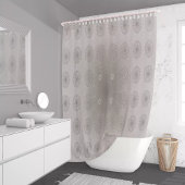 Zand-strand bloementextiel patroon kunst douchegordijn