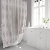 Zand-strand bloementextiel patroon kunst douchegordijn