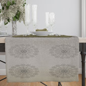 Zand-strand bloementextiel patroon kunst lange tafelloper