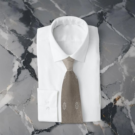 Zand-strand bloementextiel patroon kunst stropdas