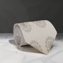 Zand-strand bloementextiel patroon kunst stropdas