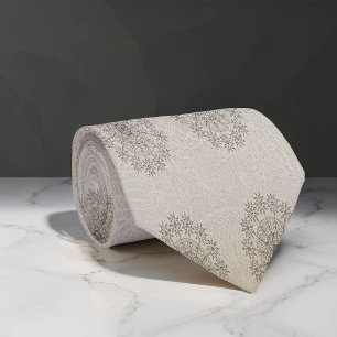 Zand-strand bloementextiel patroon kunst stropdas