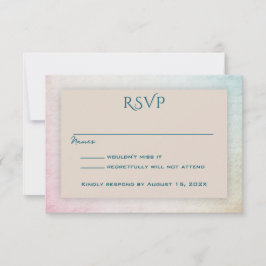 Zand Tan Eenvoudige Aanwezigheid RSVP Kaartje