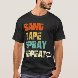 Zand Tape Spray Herhaal Automotive Car Painters GI T-shirt