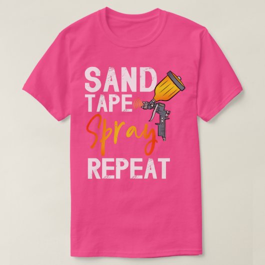 Zand Tape Spray Herhaal Voertuig Spray Paint  T-shirt (Design voorkant)