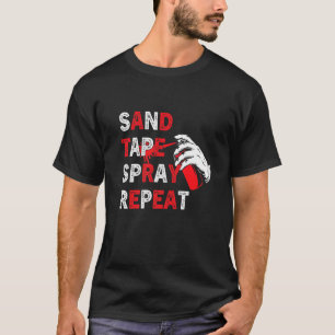 Zand tapespray Herhaal auto-hoofdtechnicus AUC Pa T-shirt