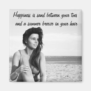 Zand tussen Uw Toes Citaat Magnet