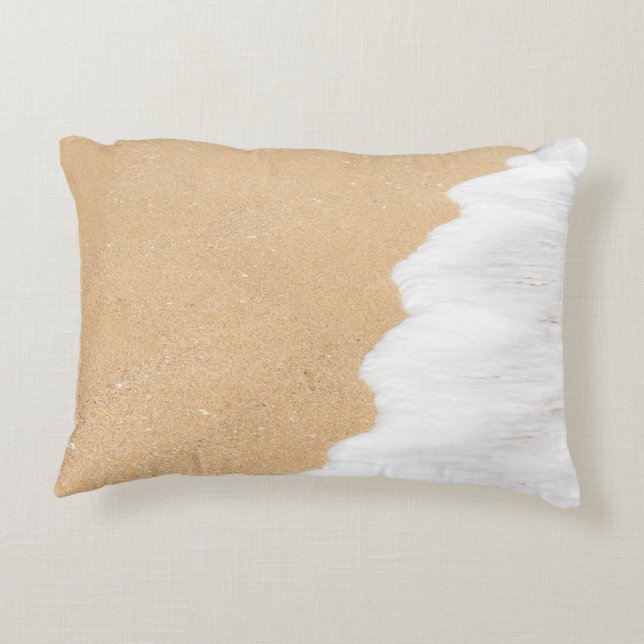 Zand van het strand decoratief kussen (Achterkant)