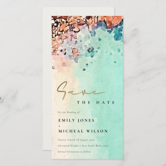 ZAND VAN HET STRAND ROTSWATERVERF UITNODIGING VOOR (Voorkant / Achterkant)