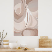 "Zand van Synthese" | Beige Abstracte kunst Poster (Keuken)