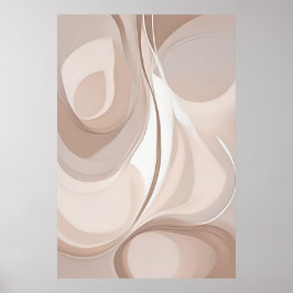 "Zand van Synthese" | Beige Abstracte kunst Poster