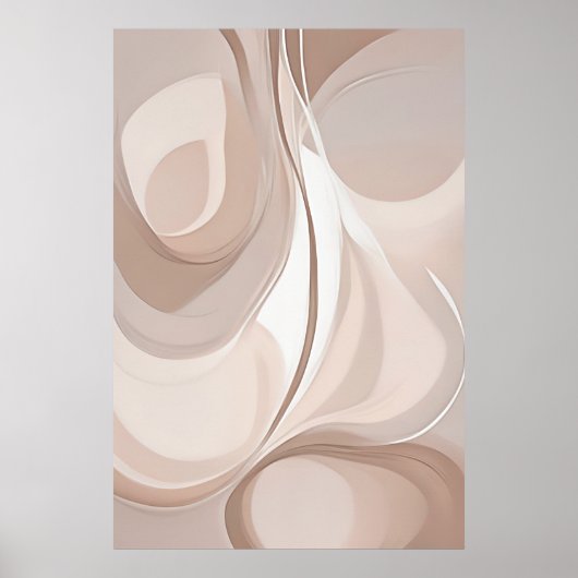 "Zand van Synthese" | Beige Abstracte kunst Poster (Voorkant)