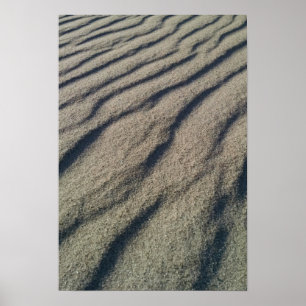 Zand vormt rimpels, van windenergie poster