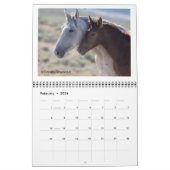 Zand wasbekken Wilde paarden Calander Kalender (Feb 2026)