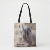 Zand wasbekken Wilde paarden Tote Bag (Voorkant)