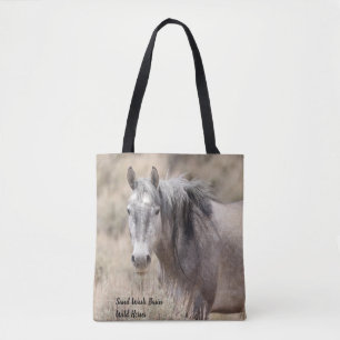 Zand wasbekken Wilde paarden Tote Bag
