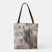 Zand wasbekken Wilde paarden Tote Bag (Achterkant)