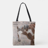 Zand wasbekken Wilde paarden Tote Bag (Achterkant)