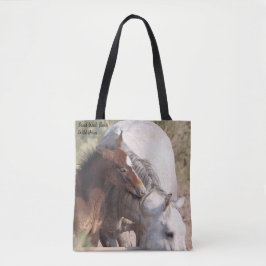 Zand wasbekken Wilde paarden Tote Bag