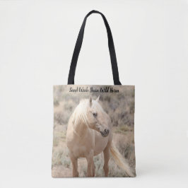 Zand wasbekken Wilde paarden Tote Bag