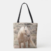 Zand wasbekken Wilde paarden Tote Bag (Achterkant)