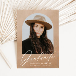 Zand Waterverf Arch Foto Afstuderen Aankondiging