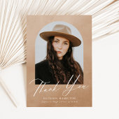 Zand Waterverf Arch Foto Afstuderen Bedankkaart