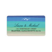 Zand, Zee en meeuwen Adres Etiket (Voorkant)