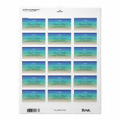 Zand, Zee en meeuwen Adres Etiket (Full Sheet)